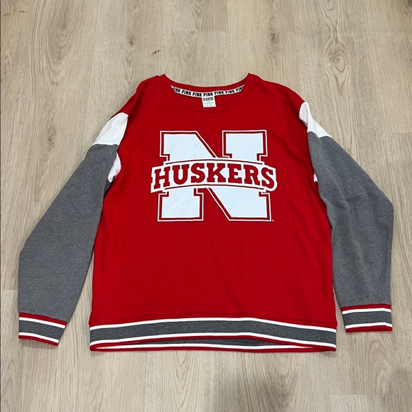 Victoria's Secret Sweaters - Victoria's Secret PINK Medium Nebraska Huskers Red Top